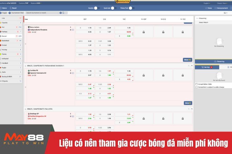 Liệu có nên tham gia cược bóng đá miễn phí không