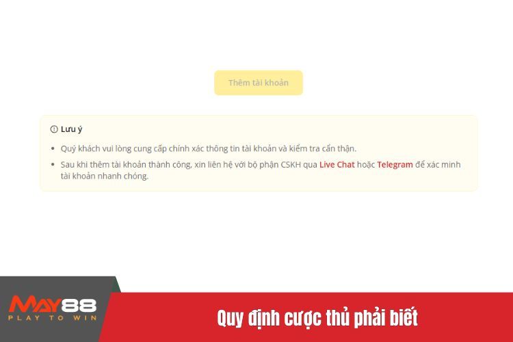 Quy định cược thủ phải biết